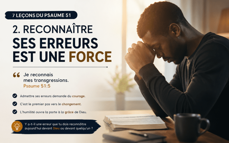 Reconnaître ses erreurs est une force